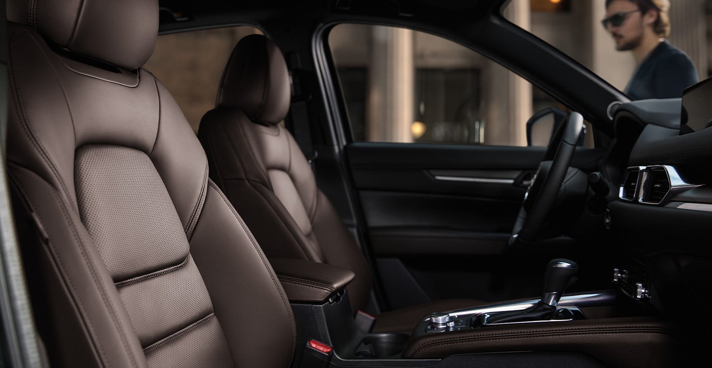 Front Interior of 2020 Mazda CX-5 with leather seats | Paducah Mazda in Paducah, KY