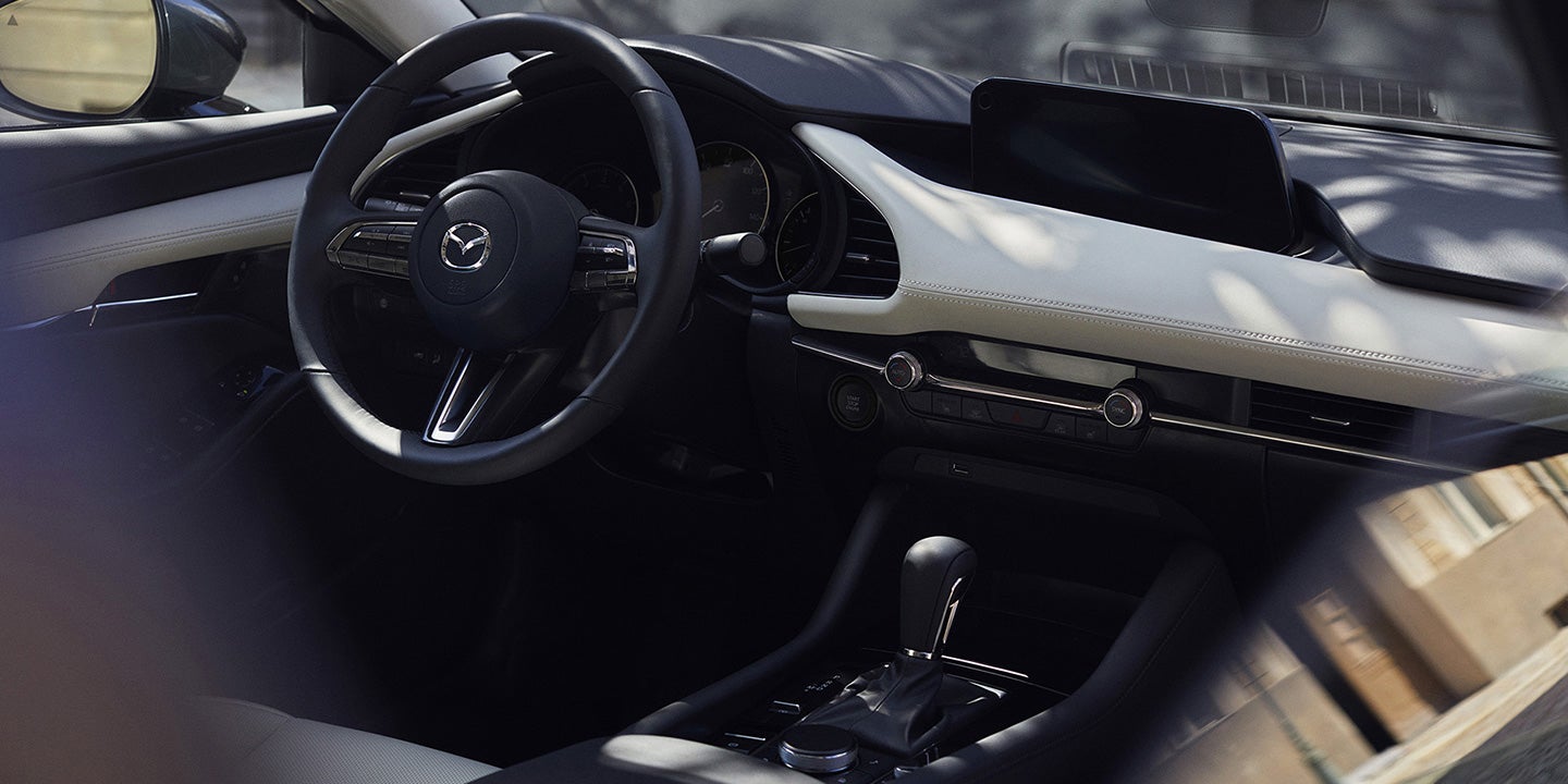 Interior of a new 2019 Mazda3 Sedan